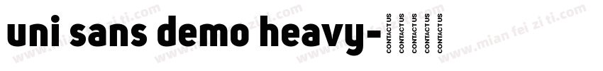uni sans demo heavy字体转换